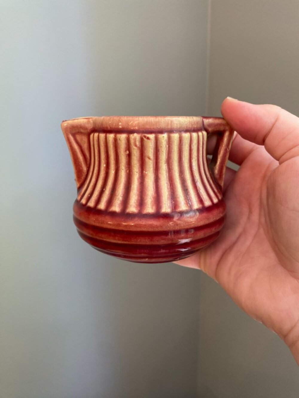 1930s MCCOY Kolorkraft Pottery: Art Deco Cream Pitcher
